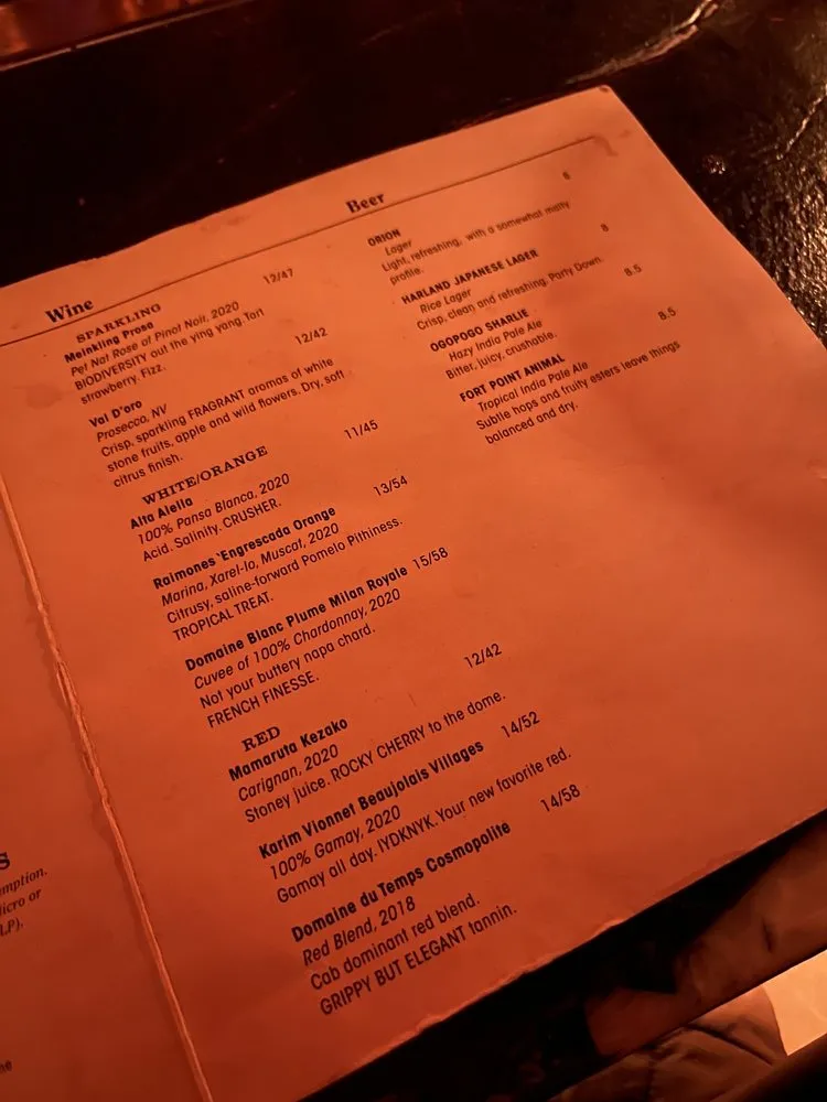 sandiego part time lover menu