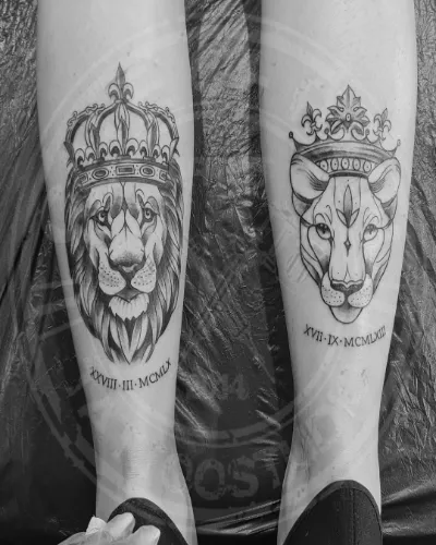 Gangster King And Queen Tattoos