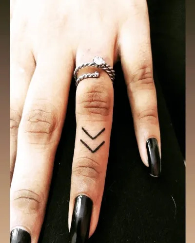 Abstract Finger Tattoo