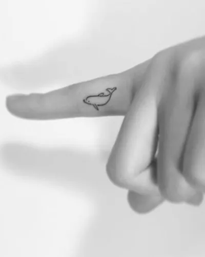 Minimalist Fish Finger Tattoos