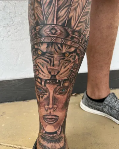 Cat Leg Tattoo