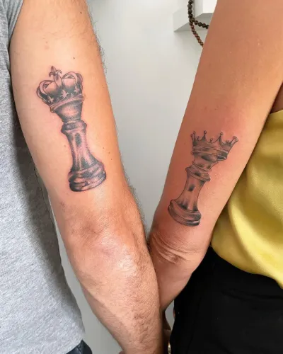 Checkmate King Queen Tattoo