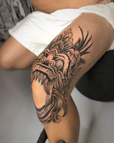 Dragon Tattoo For Men's Leg