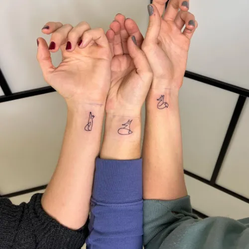 Dream Team Hand Tattoos For Girl Best Friends