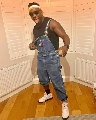 Dungarees with Muscle T-Shirt
