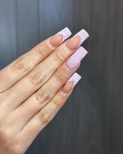 Light Pink Sugar Nails