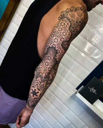 Geometry Arm Sleeve Tattoo