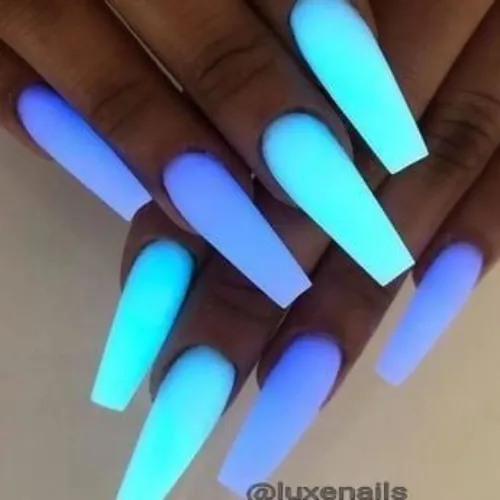 Glowing Bright Neon Summer Nails