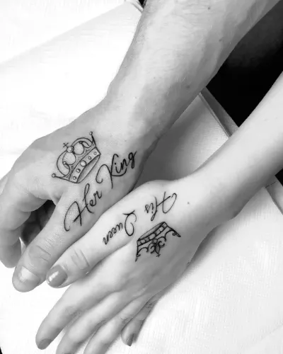 His & Hers King & Queen Tattoo