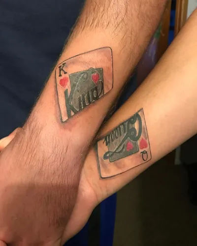 King and queen of hearts tattoos