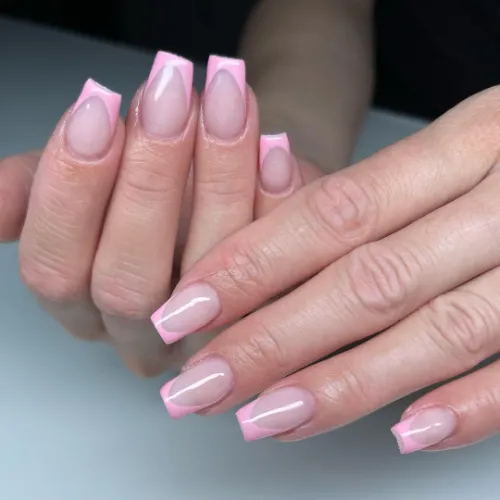 Light Pink French Tip Nails