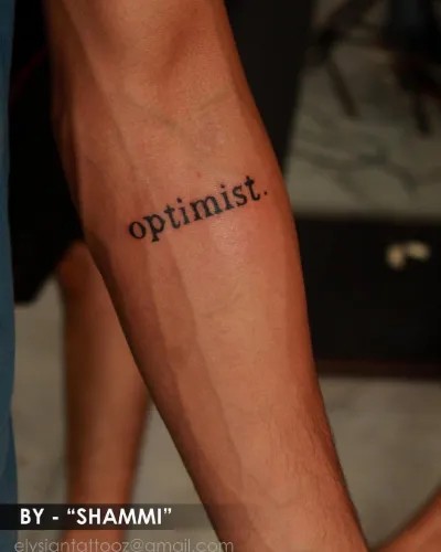 Meaningful One Word Arm Tattoos For Men