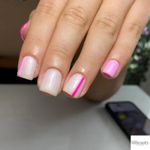Pink Square Nails