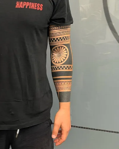 Tribal Arm Sleeve Tattoo For Men