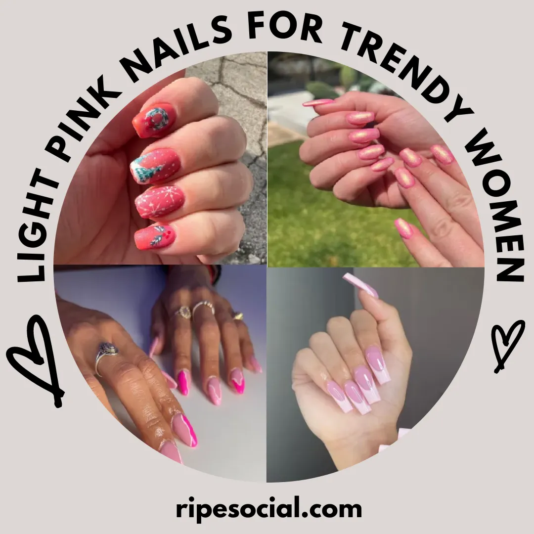 light pink nails ripesocial.com