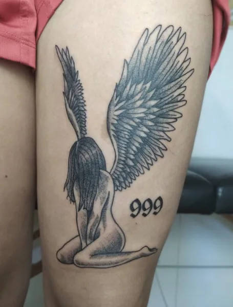 999 Angel Tattoo