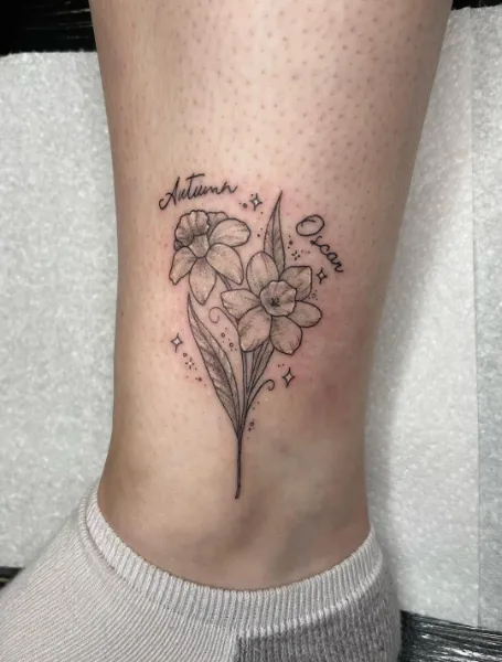 March Daffodil Tattoo