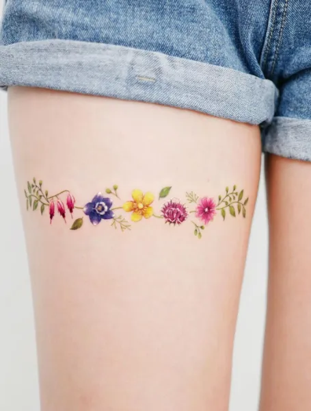 Birth Flower Tattoo For Family