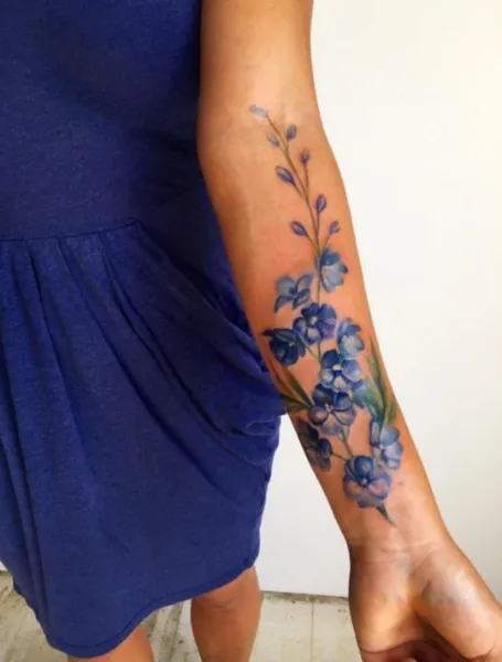 July Birth Flower Tattoo