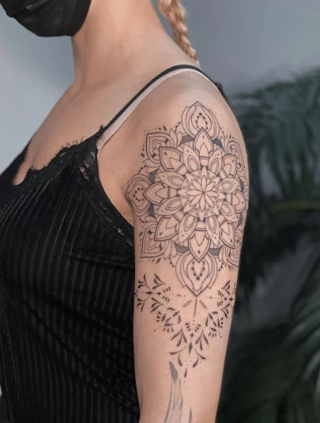  Mandala Shoulder Tattoo