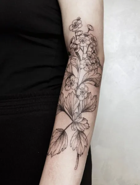 May Birth Flower Tattoo
