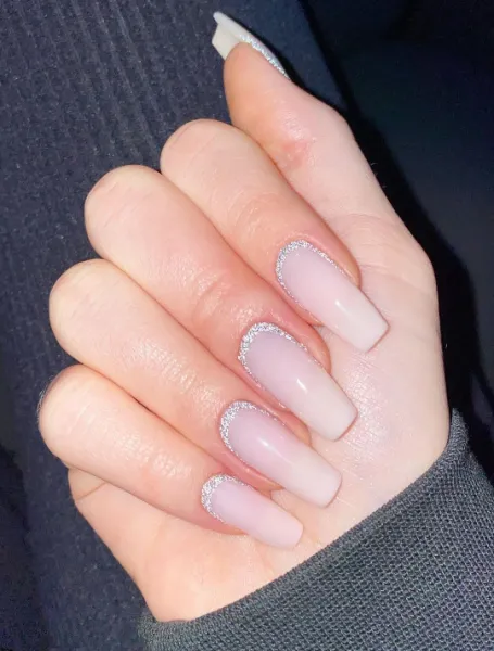 Reverse French Tip Nails 