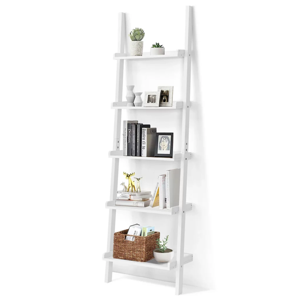 Costway White 5-Tier Bookcase Isobel bookshelf dupe