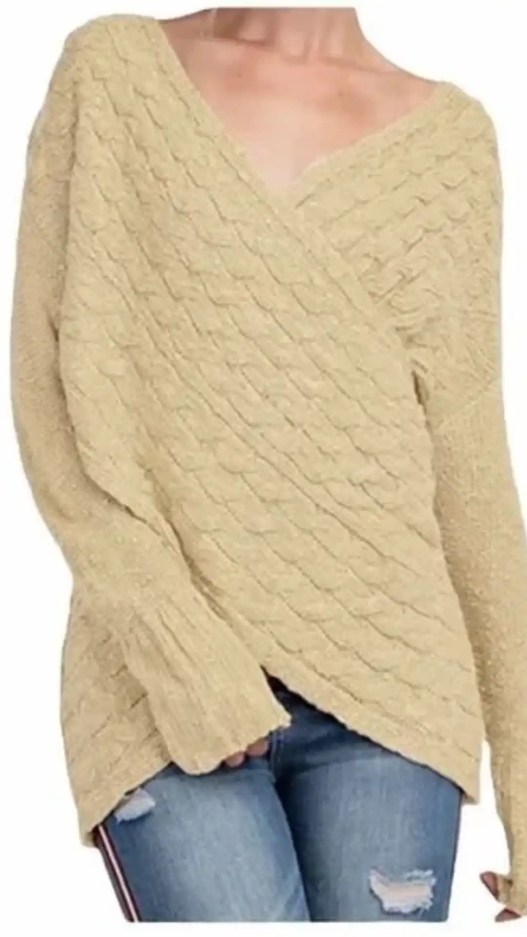 YOINS Knit Sweater Cardigan Dress