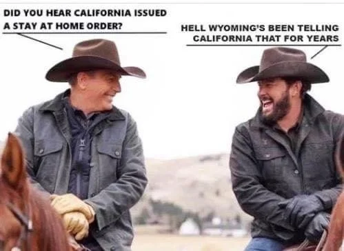 did you hear california funny yellowstone meme