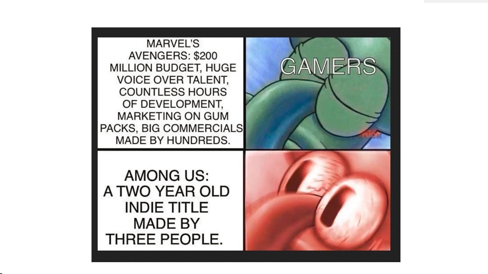 among us a two year old indie title meme