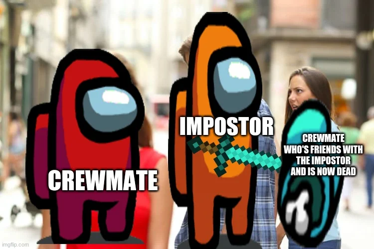 the impostor is now dead among us meme