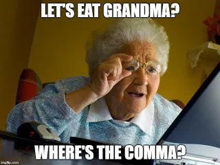 oxford comma grandma meme