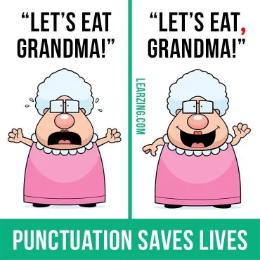  panctuation saves lives oxford comma grandma meme