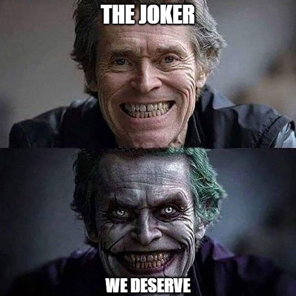 the joker willem dafoe meme scientist