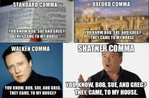  oxford comma meme shatner