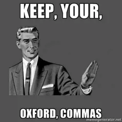 oxford comma jfk meme