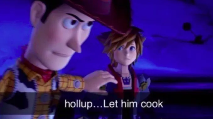 let him cook meme woody