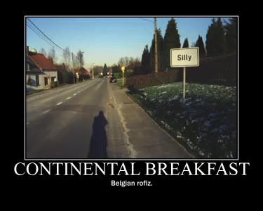 Silly continental breakfast meme