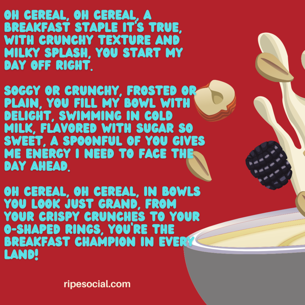 cereal poem meme