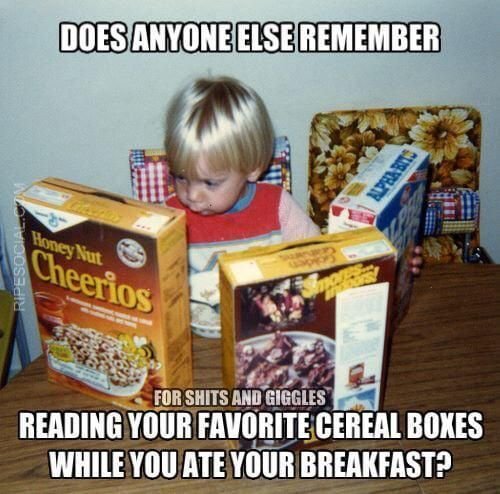 kids eating cereal meme