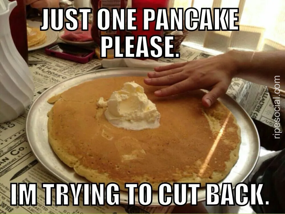 one pancake please meme