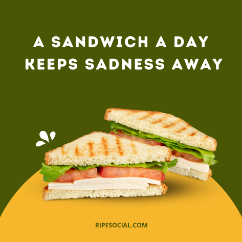 sandwich keeps away sadness meme