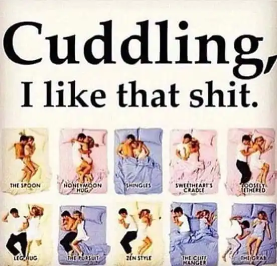 cuddling meme for couples