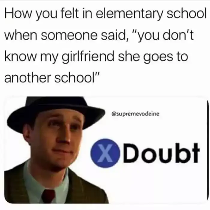 X Doubt LA Noire Meme