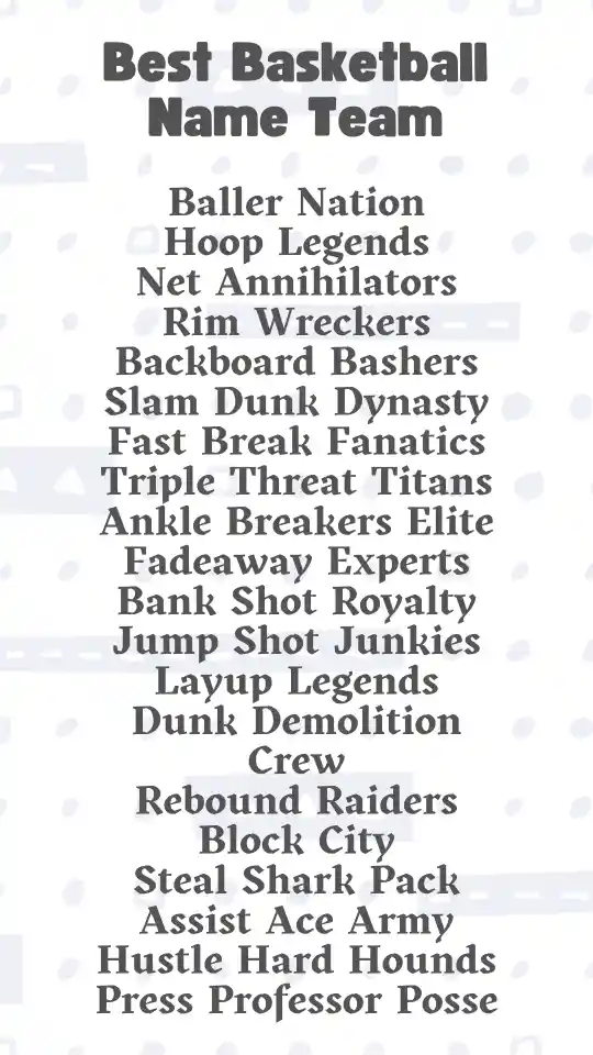 Best Basketball Name Team