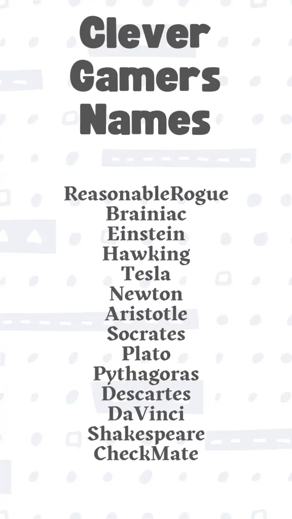 Clever Gamers Names