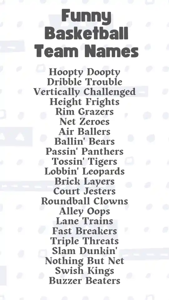 Funny Basketball Team Names