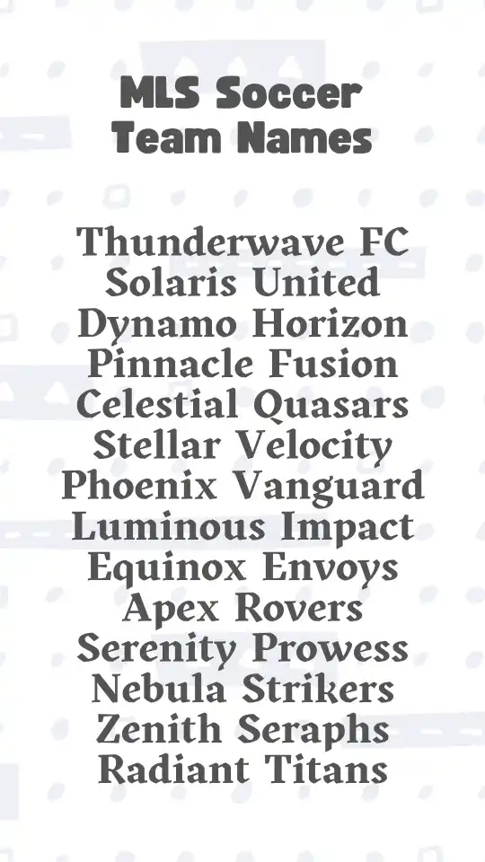 MLS Soccer Team Names