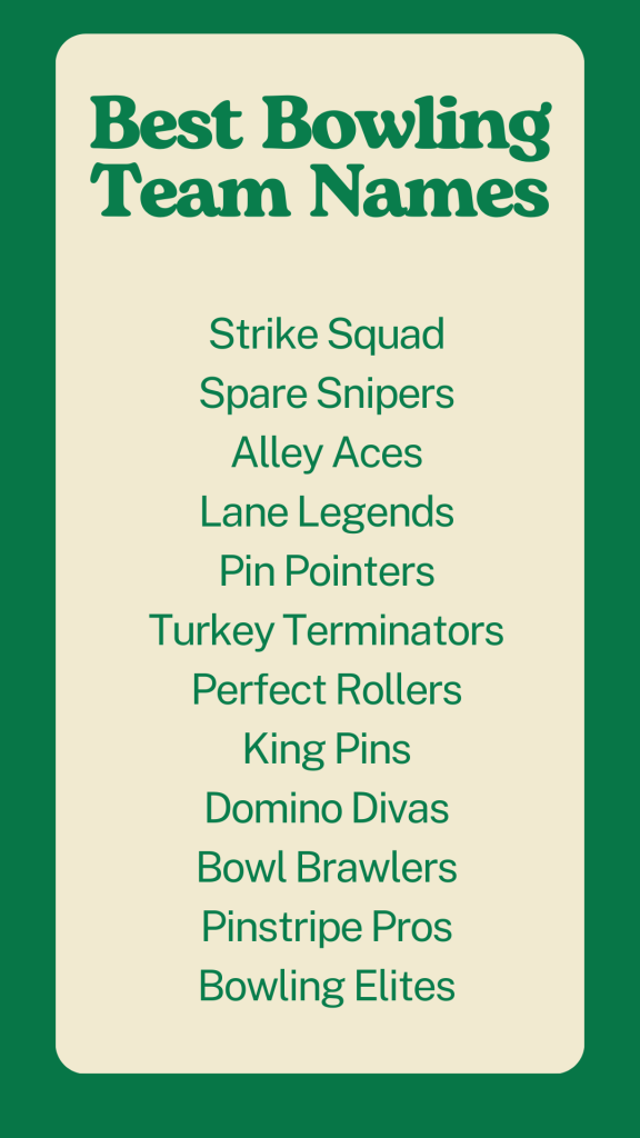 Best Bowling Team Names