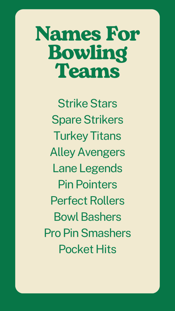 Names For Bowling Teams